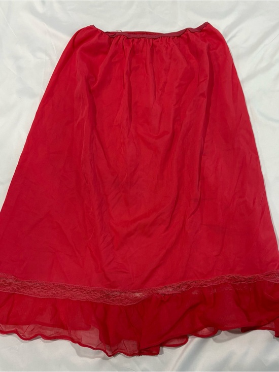 Other - Vintage Coral Pink Slip Skirt Womens S/M Feminine Romantic Coquette Victorian